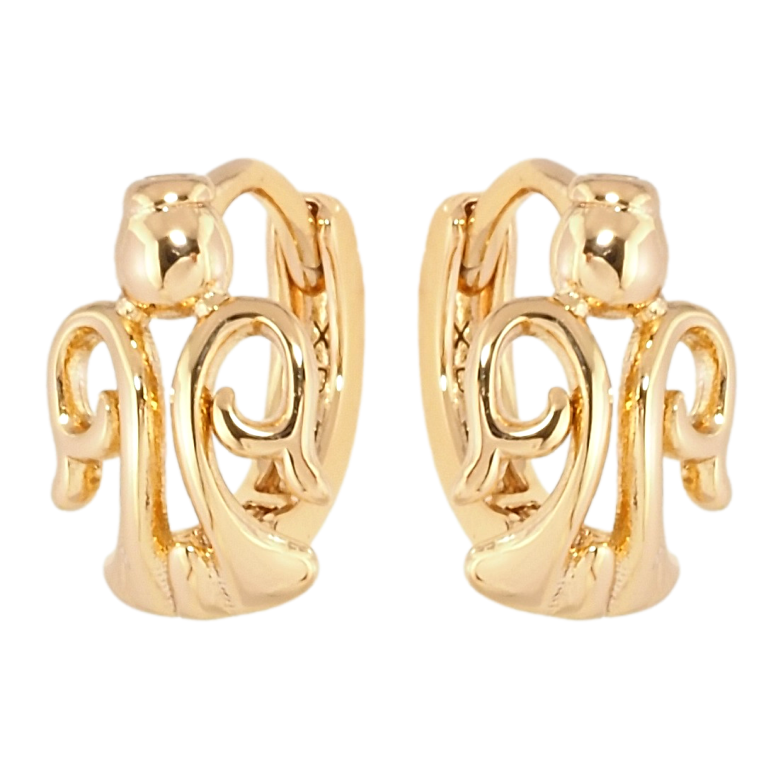 Серьги Xuping Позолота 18K колечки Ангелочки фото №8