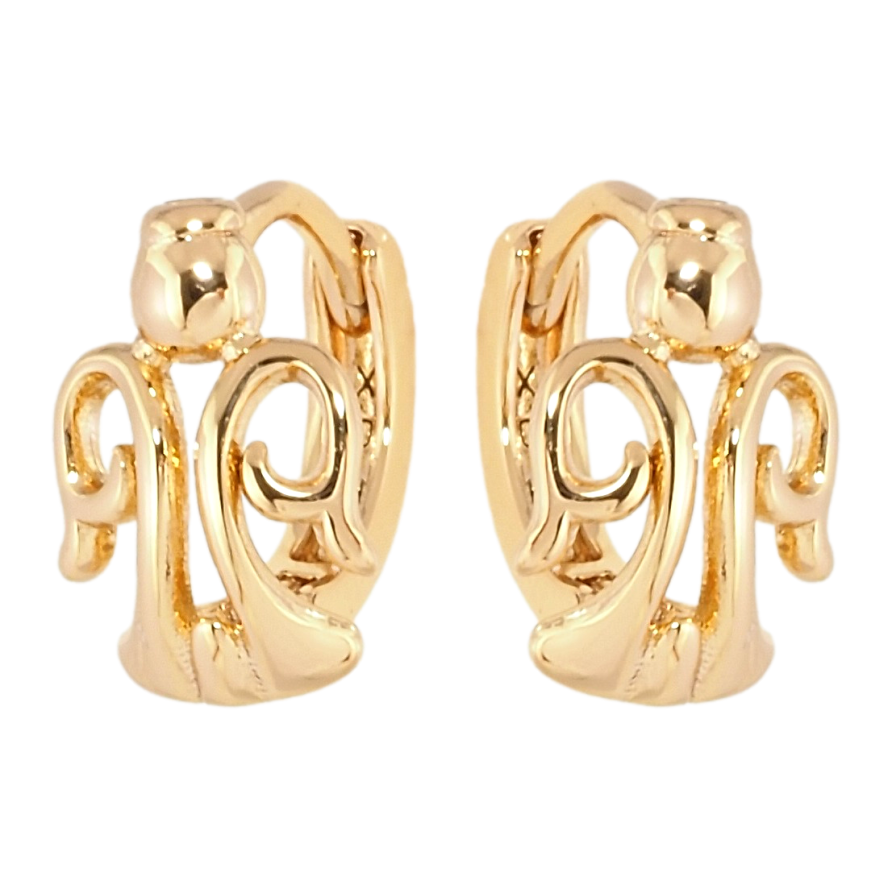 Серьги Xuping Позолота 18K колечки Ангелочки фото №1