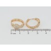 Сережки Xuping Позолота 18K колечка Інкрустація цирконієм фото №2