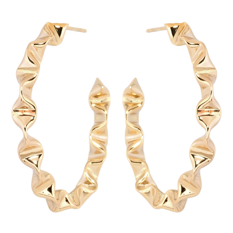 Сережки Xuping Позолота 18K пусети Фігурні дуги фото №2 Сережки Xuping Позолота 18K пусети Фігурні дуги фото №2