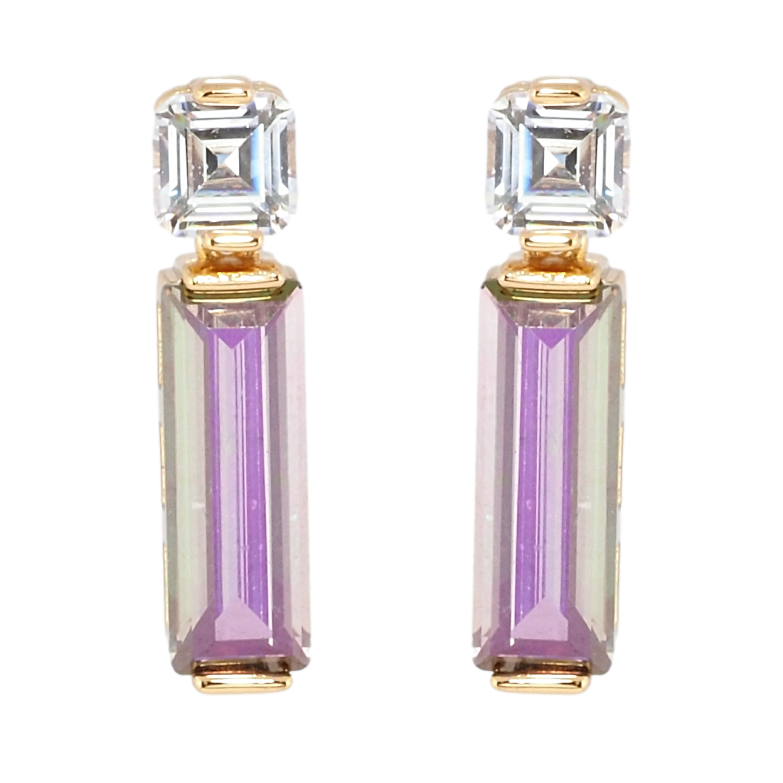 Серьги Xuping Позолота 18K пусеты Кристальные подвески с фианитом хамелеон фото №1 Серьги Xuping Позолота 18K пусеты Кристальные подвески с фианитом хамелеон фото №1