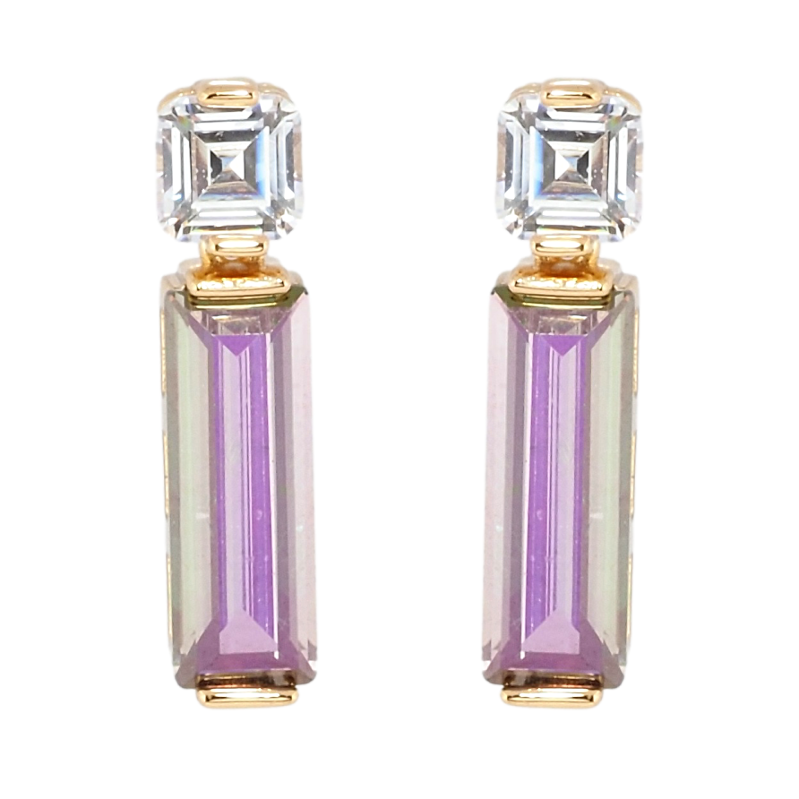 Серьги Xuping Позолота 18K пусеты Кристальные подвески с фианитом хамелеон фото №1 Серьги Xuping Позолота 18K пусеты Кристальные подвески с фианитом хамелеон фото №1