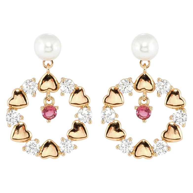 Серьги Xuping Позолота 18K пусеты Романтические подвески на жемчужине фото №1