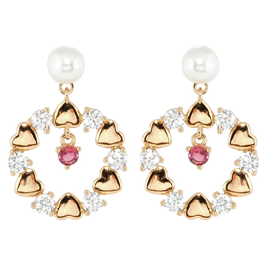 Серьги Xuping Позолота 18K пусеты Романтические подвески на жемчужине фото №1