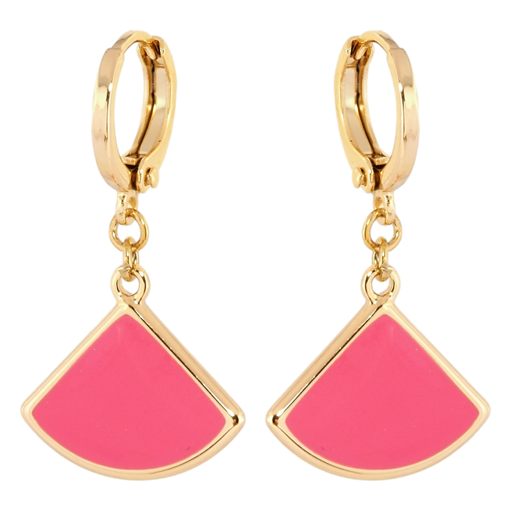 Сережки Xuping Позолота 18K підвіски на колечках Декоративні підвіски з рожевою емаллю фото №22