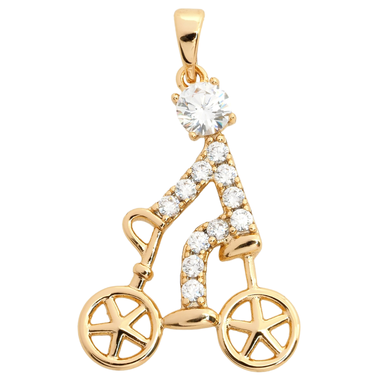 Кулон Xuping Позолота 18K Велосипедист для ланцюжка до 5мм фото №1