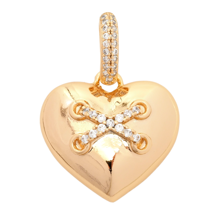 Кулон Xuping Позолота 18K Серце з візерунком з цирконію для ланцюжка до 5мм фото №13