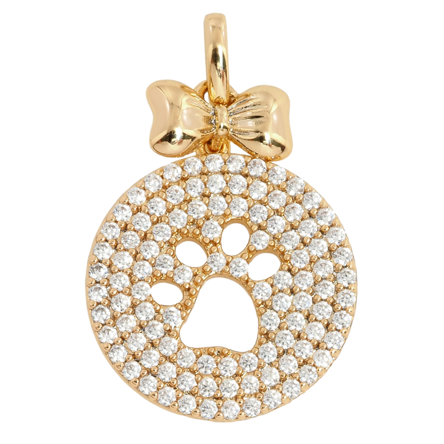 Кулон Xuping Позолота 18K Медальйон з лапою інкрустація цирконієм для ланцюжка до 2мм фото №1