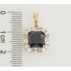Кулон Xuping Позолота 18K Чорний фіаніт в обрамленні цирконію для ланцюжка до 5мм фото №2