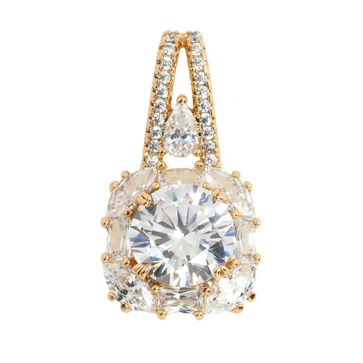 Кулон Xuping Позолота 18K Фіаніт в обрамленні цирконію для ланцюжка до 4мм фото №21