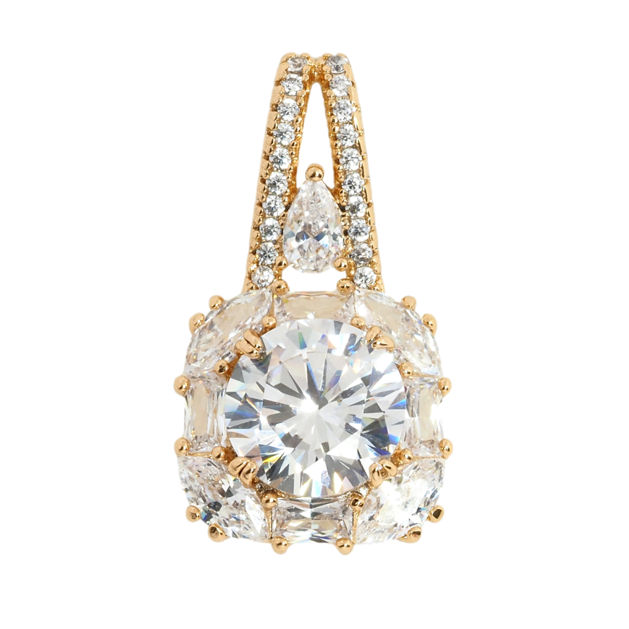 Кулон Xuping Позолота 18K Фіаніт в обрамленні цирконію для ланцюжка до 4мм фото №1