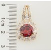 Кулон Xuping Позолота 18K Червоний фіаніт в обрамленні цирконію для ланцюжка до 4мм фото №2