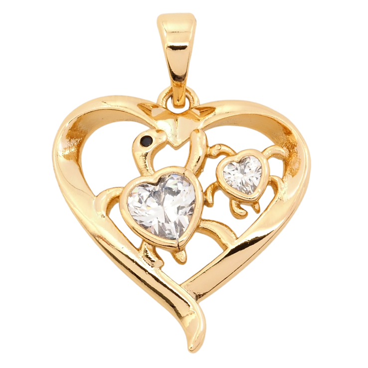 Кулон Xuping Позолота 18K Серце з черепашками для ланцюжка до 5мм фото №22