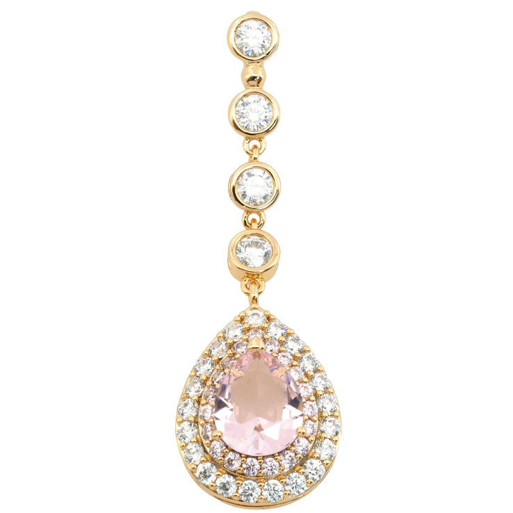 Кулон Xuping Позолота 18K Витончена підвіска з цирконієм та рожевими фіанітами для ланцюжка до 4мм фото №22