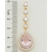 Кулон Xuping Позолота 18K Витончена підвіска з цирконієм та рожевими фіанітами для ланцюжка до 4мм фото №2