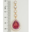 Кулон Xuping Позолота 18K Витончена підвіска з цирконієм та малиновими фіанітами для ланцюжка до 4мм фото №2