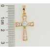Кулон Xuping Позолота 18K Крест с цирконием для цепочки до 5мм фото №2