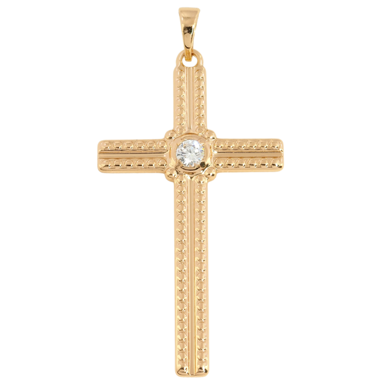 Кулон Xuping Позолота 18K Хрест із цирконієм для ланцюжка до 5мм фото №1