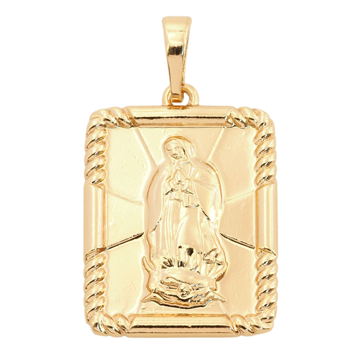 Кулон Xuping Позолота 18K Ладанка Діва Марія для ланцюжка до 6мм фото №10 Кулон Xuping Позолота 18K Ладанка Діва Марія для ланцюжка до 6мм фото №10