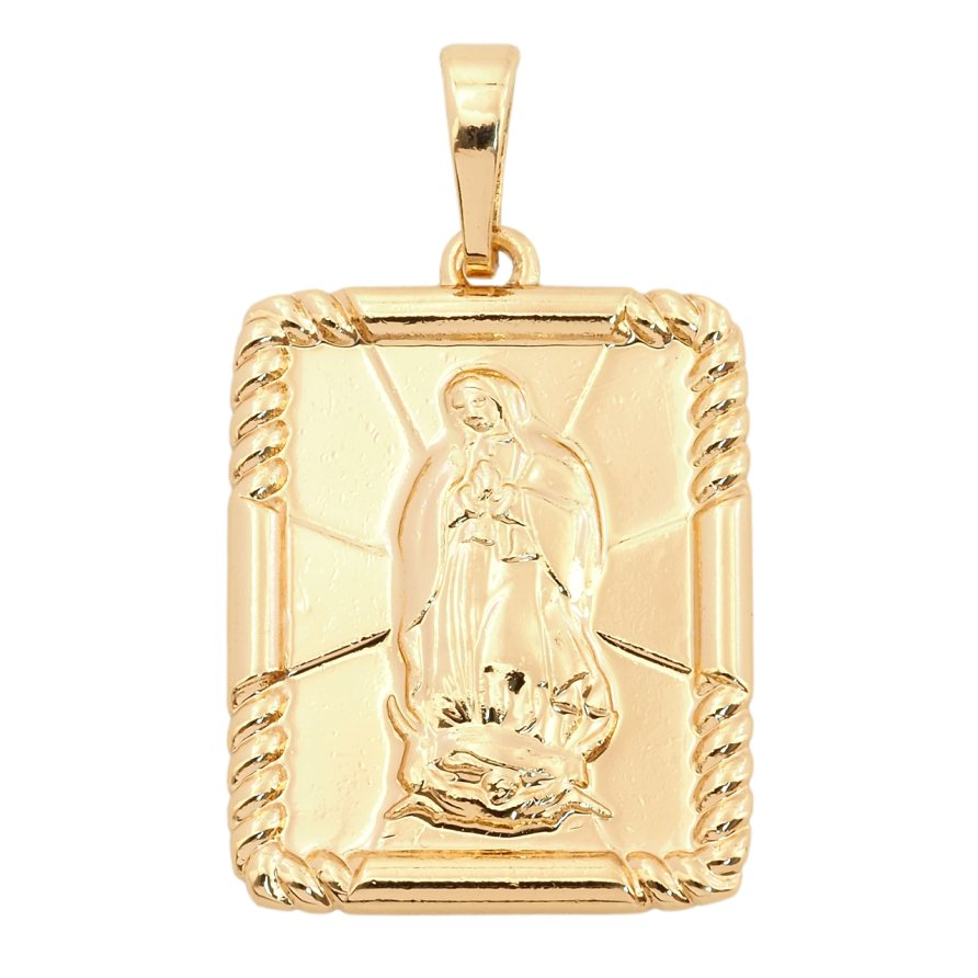 Кулон Xuping Позолота 18K Ладанка Діва Марія для ланцюжка до 6мм фото №1