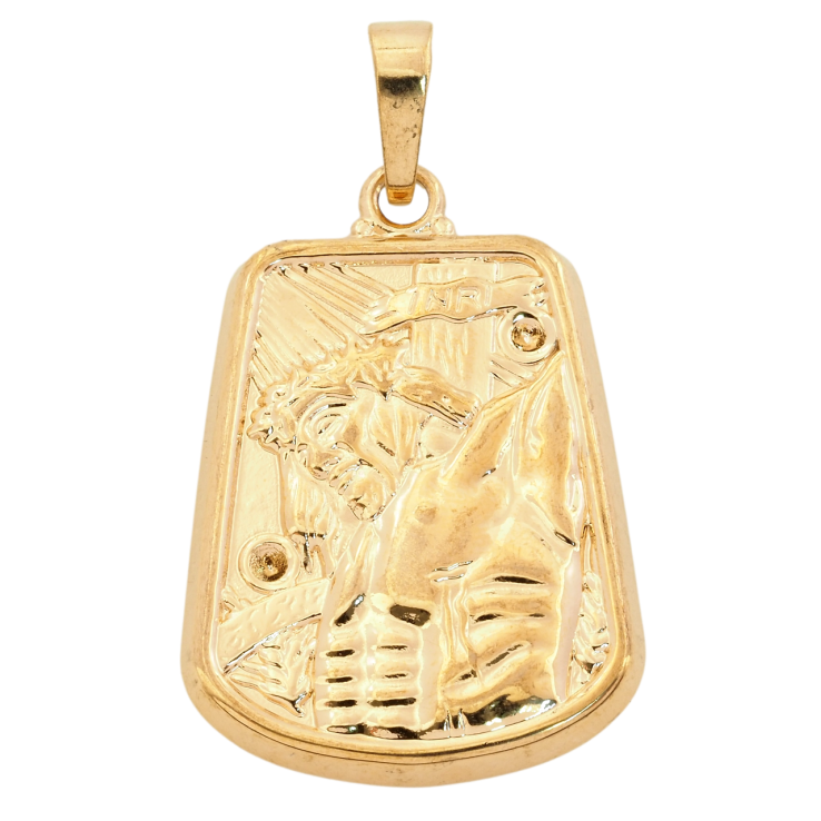 Кулон Xuping Позолота 18K Ладанка Розп'яття Ісуса Христа для ланцюжка до 7мм фото №8 Кулон Xuping Позолота 18K Ладанка Розп'яття Ісуса Христа для ланцюжка до 7мм фото №8