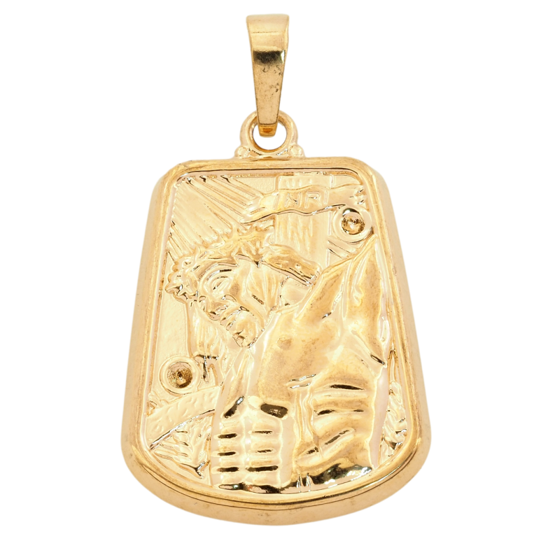 Кулон Xuping Позолота 18K Ладанка Розп'яття Ісуса Христа для ланцюжка до 7мм фото №1