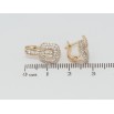 Сережки Xuping Позолота 18K англійський замок Інкрустація цирконієм фото №2