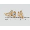 Сережки Xuping Позолота 18K англійський замок Квіточки з інкрустацією цирконієм фото №2