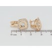 Серьги Xuping Позолота 18K английский замок Квадраты с цирконием фото №2