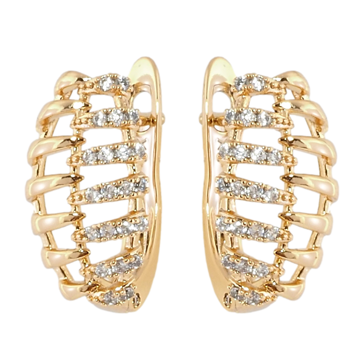 Серьги Xuping Позолота 18K английский замок Декоративный узор с цирконием фото №14