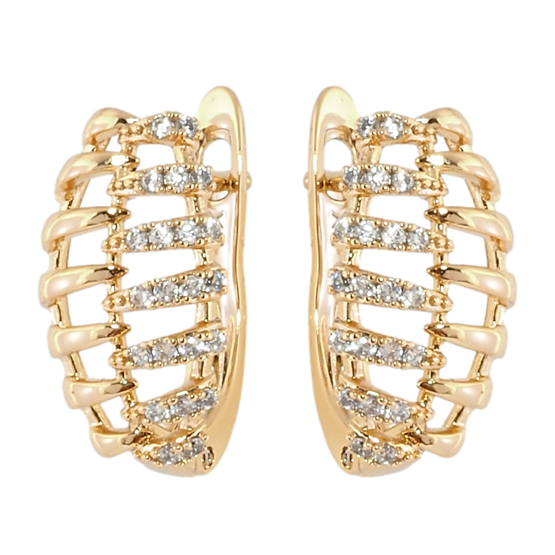 Серьги Xuping Позолота 18K английский замок Декоративный узор с цирконием фото №11