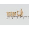 Серьги Xuping Позолота 18K английский замок Узор с дорожками циркония фото №2