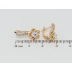 Сережки Xuping Позолота 18K англійський замок Квіти інкрустація цирконієм фото №2