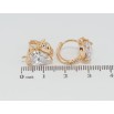 Серьги Xuping Позолота 18K колечки Кристальные клубнички фото №2