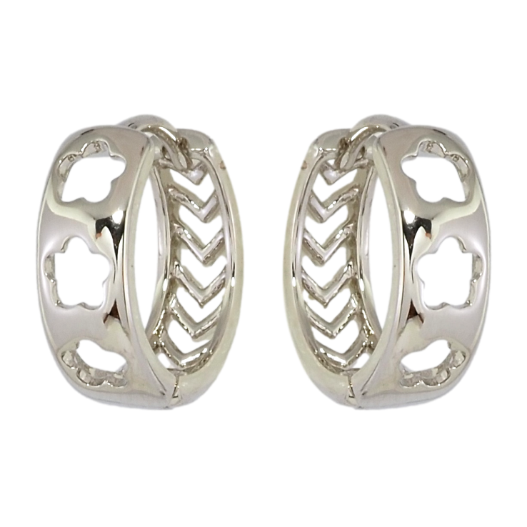 Серьги Xuping Родий колечки Цветочный узор фото №11