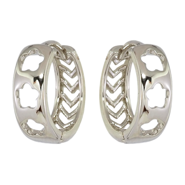 Серьги Xuping Родий колечки Цветочный узор фото №1