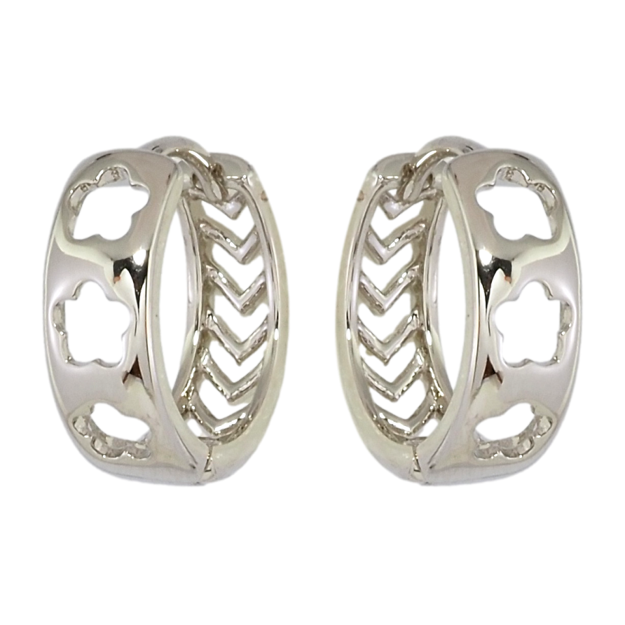 Серьги Xuping Родий колечки Цветочный узор фото №1