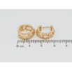 Серьги Xuping Позолота 18K колечки Орнамент ромбовые вырезы с напылением фото №2