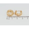 Серьги Xuping Позолота 18K колечки Резной орнамент с алмазной огранкой фото №2