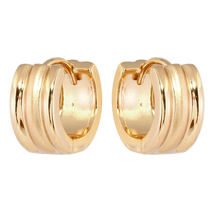 Серьги Xuping Позолота 18K колечки Полосатый узор с напылением фото №14