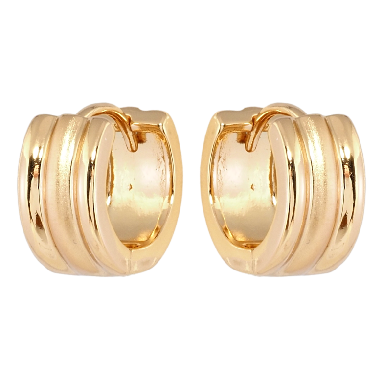 Сережки Xuping Позолота 18K колечка Смугастий візерунок з напиленням фото №1