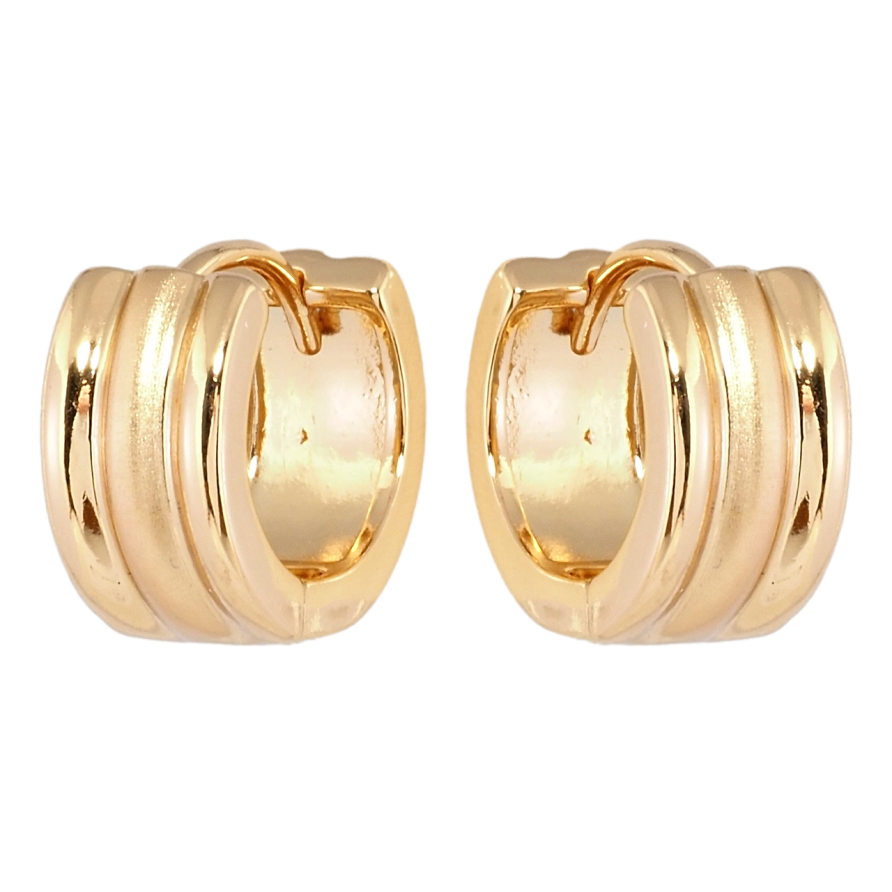 Серьги Xuping Позолота 18K колечки Полосатый узор с напылением фото №1