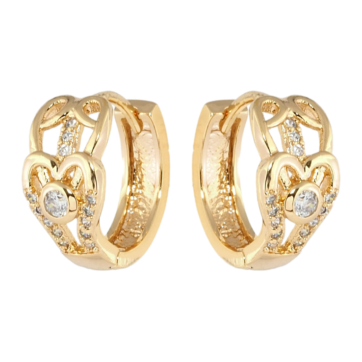 Серьги Xuping Позолота 18K колечки Романтичный орнамент с цирконием фото №23