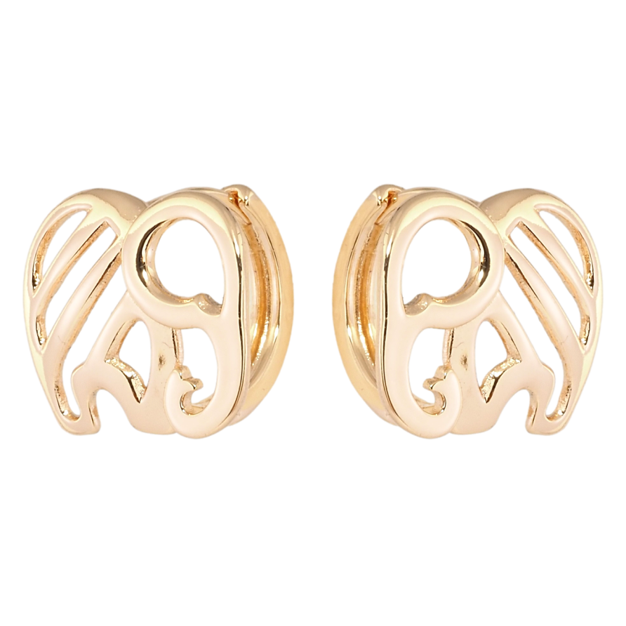Серьги Xuping Позолота 18K колечки Слоны фото №1