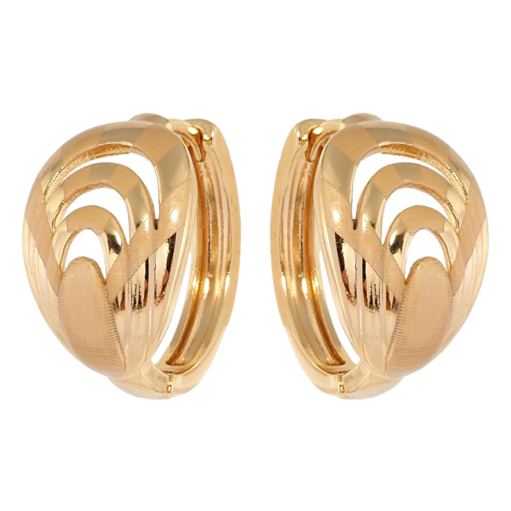 Серьги Xuping Позолота 18K колечки Орнамент петельками с напылением фото №16