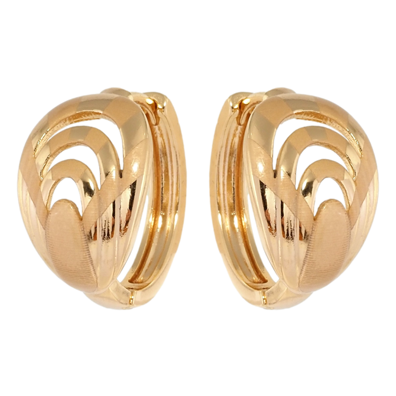 Сережки Xuping Позолота 18K колечка Орнамент петельками з напиленням фото №1