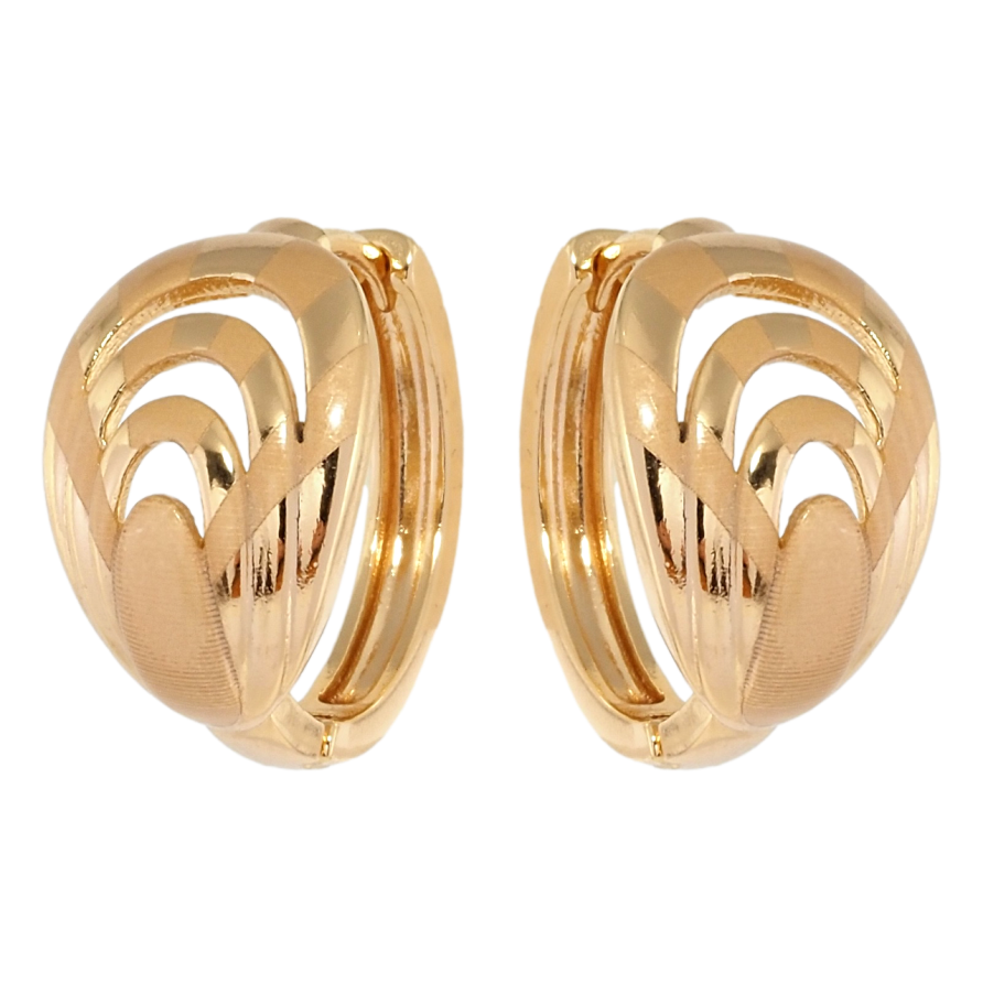 Серьги Xuping Позолота 18K колечки Орнамент петельками с напылением фото №1