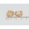 Серьги Xuping Позолота 18K колечки Авангардный орнамент с вставками циркония фото №2