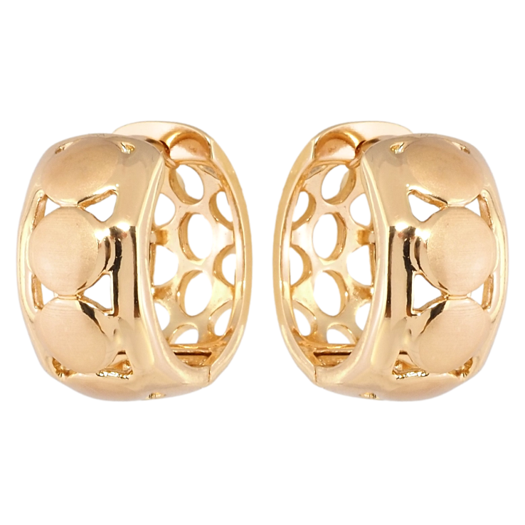 Серьги Xuping Позолота 18K колечки Дорожка кругов с золотистой эмалью фото №2