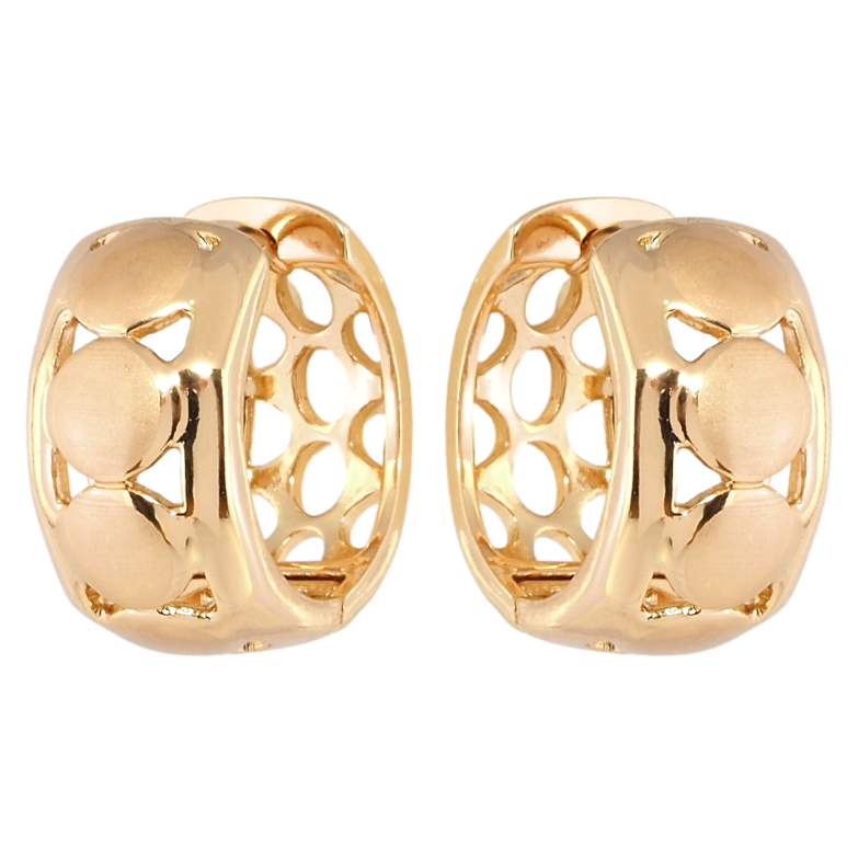 Серьги Xuping Позолота 18K колечки Дорожка кругов с золотистой эмалью фото №1